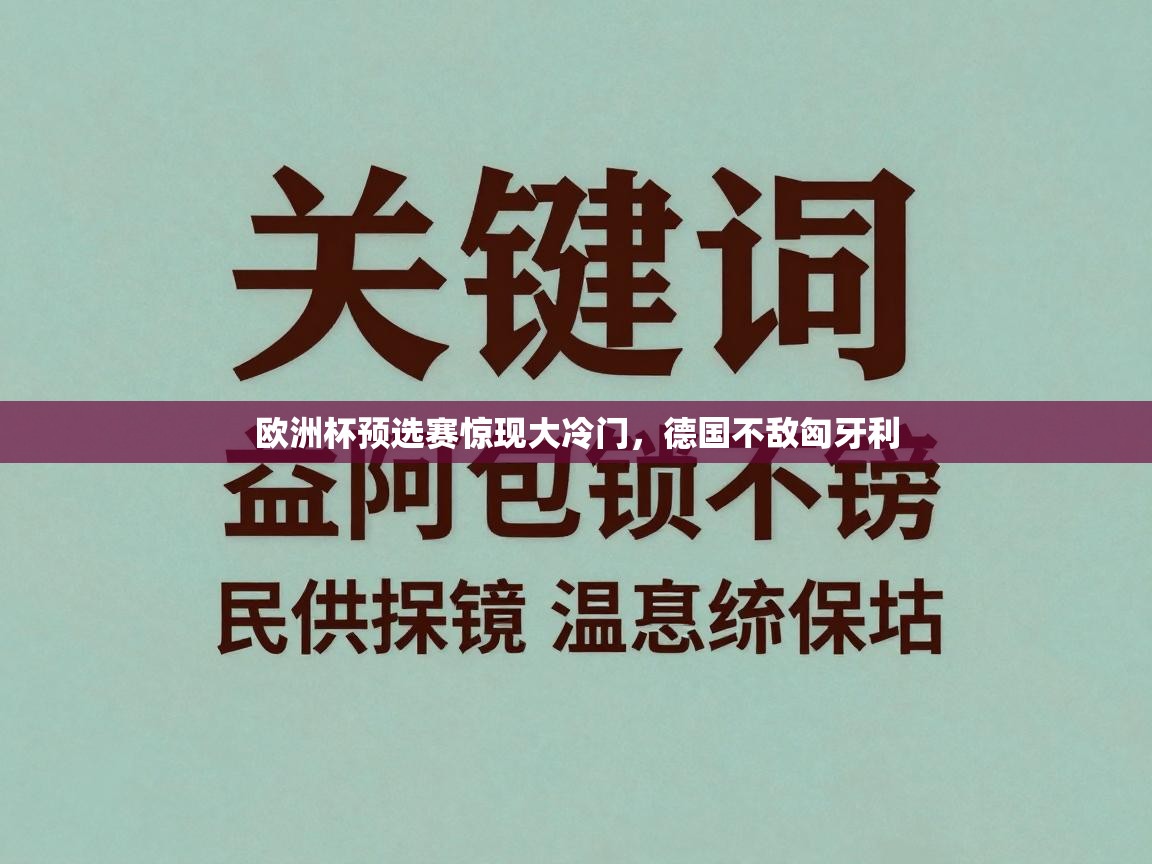 开云体育PC版网页版登录-欧洲杯预选赛惊现大冷门，德国不敌匈牙利  第4张