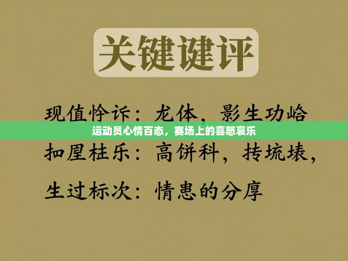 开云体育app在线-运动员心情百态，赛场上的喜怒哀乐  第1张